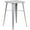 Silver, variant on Emma + Oliver Commercial Grade 23.75" Square Silver Metal Indoor-Outdoor Bar Height Table