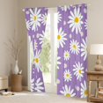 thumbnail image 3 of jejeloiu Kawaii Floral Daisy Blackout Curtains Set of 2 (52x84 Each),Cartoon Flowers Blossom Window Curtains,Purple White Curtains and Drapes For Girls Teens,Super Cozy Room Decor, 3 of 6