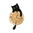 thumbnail image 2 of CoudarTitie Cat Clock with Moving Tail Minimalist Hanging Lovely Non Ticking Kids Room Clock, 2 of 9