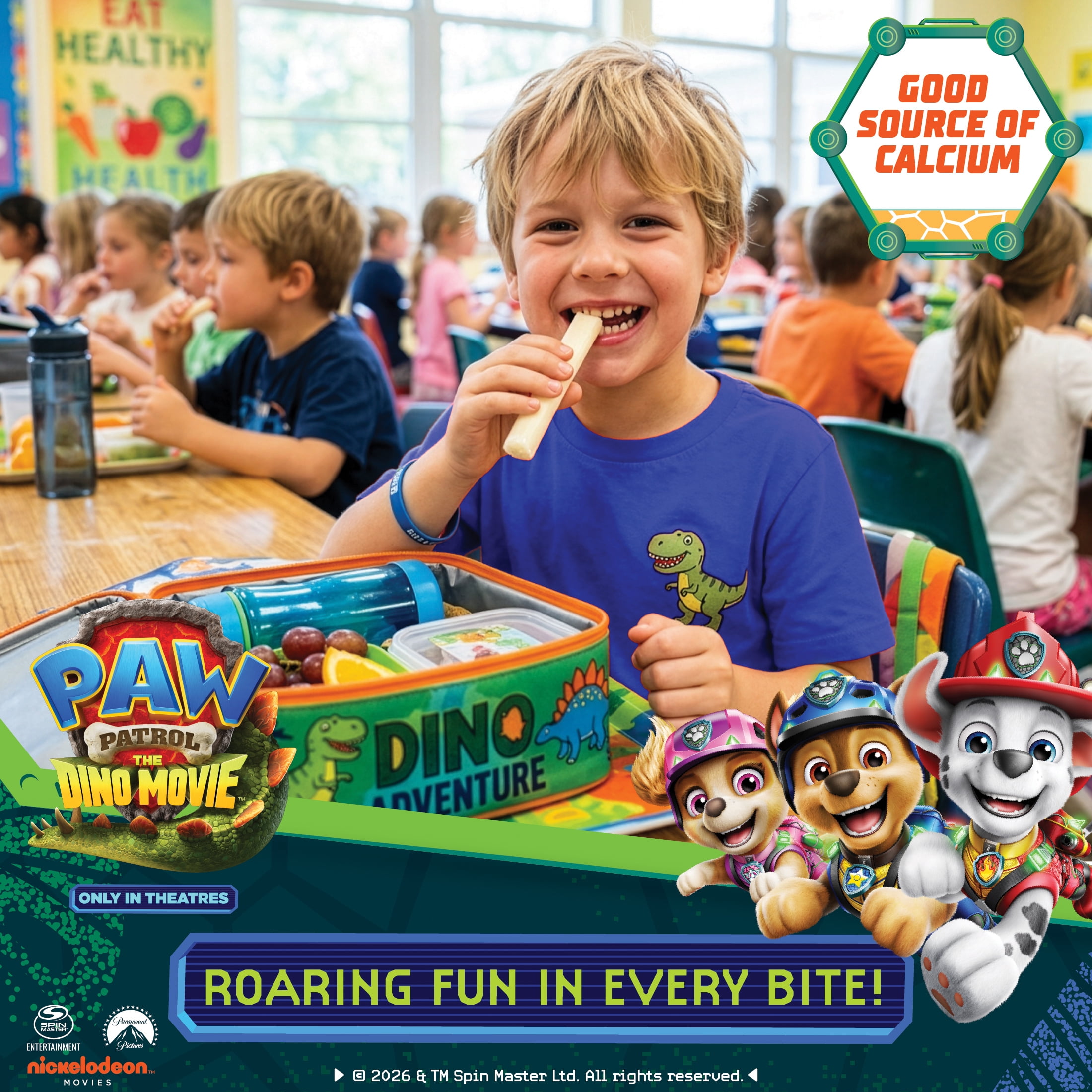 Nickelodeon PAW Patrol Part‑Skim Mozzarella String Cheese Snack, Plastic Bag, 10 oz, 12 Sticks