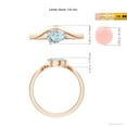 thumbnail image 5 of ANGARA Natural Pear Aquamarine Wave Shank Solitaire Engagement Ring in 14K Rose Gold for Women (Size-7x5mm) | March Birthstone, Birthday, Anniversary, Jewelry Gift for Women | Natural Aquamarine Ring, 5 of 10