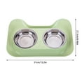 thumbnail image 2 of Stainless Steel Double Pet Bowls - Non- Dog & Cat Food Water Feeder Set - Easy to Clean Raised Bowls for Puppies, Small Dogs & Cats - Pet Feeding Dishes, 2 of 3
