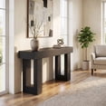 thumbnail image 5 of Fnova 63" Long Console Table, 2-Tier Wooden Narrow Rectangular Sofa Table Behind Couch, Farmhouse Entryway Table for Entrance, Hallway, Living Room, 5 of 15