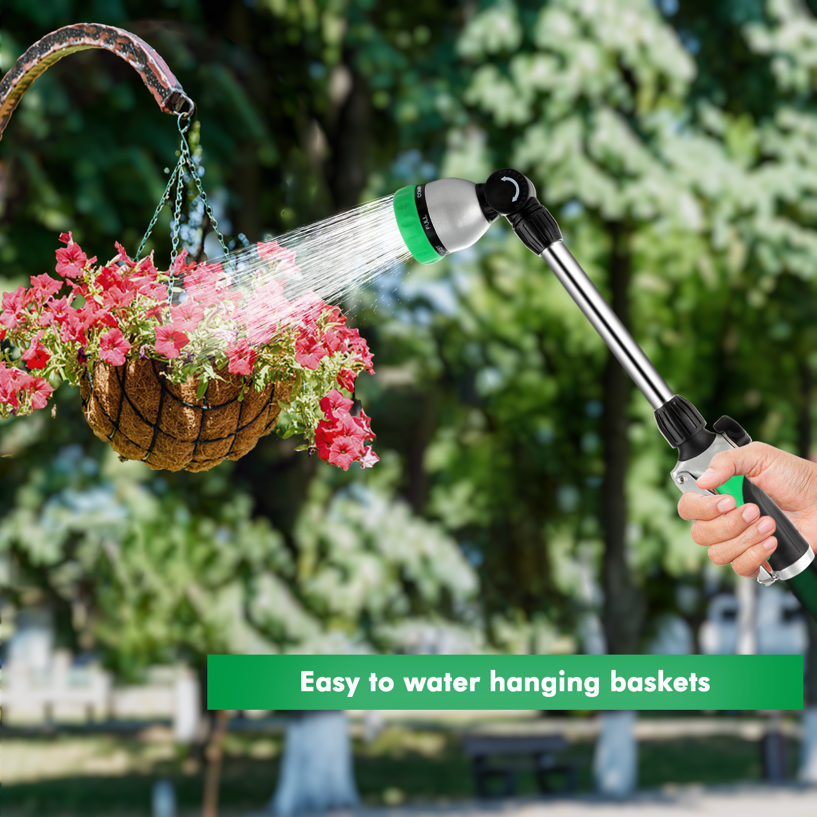 Restmo Metal Watering Wand 16-Inch with 7 Spray Patterns photo 6