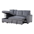 thumbnail image 6 of Lexicon Rhett 3-Piece Corduroy Reversible Sectional in Dark Gray, 6 of 11