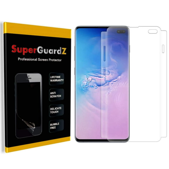 [3-Pack] For Samsung Galaxy S10  Plus SuperGuardZ [5D FULL COVER] Screen Protector, HD Clear, Edge-To-Edge Protect, Anti-Scratch