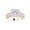 Platinum, variant on Platinum 1.75 CTW Princess Cut Designer Vintage Halo Style Channel Set Round Brilliant Diamond Engagement Ring Milgrain, J Color SI2-I1 Clarity, 1 Ct Center -39