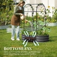 thumbnail image 5 of KING BIRD 4x2x1 ft Raised Garden Bed with Arched Trellis Galvanized Steel Metal Planter Garden Box Outdoor for Gardening Climbing Vegetables Flowers Dark Gray, 5 of 9