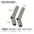 thumbnail image 3 of Bixox Black And White Thick Stripes Patterned Men's and Women's Knee Socks High Socks Outdoor Sports Socks, 3 of 5