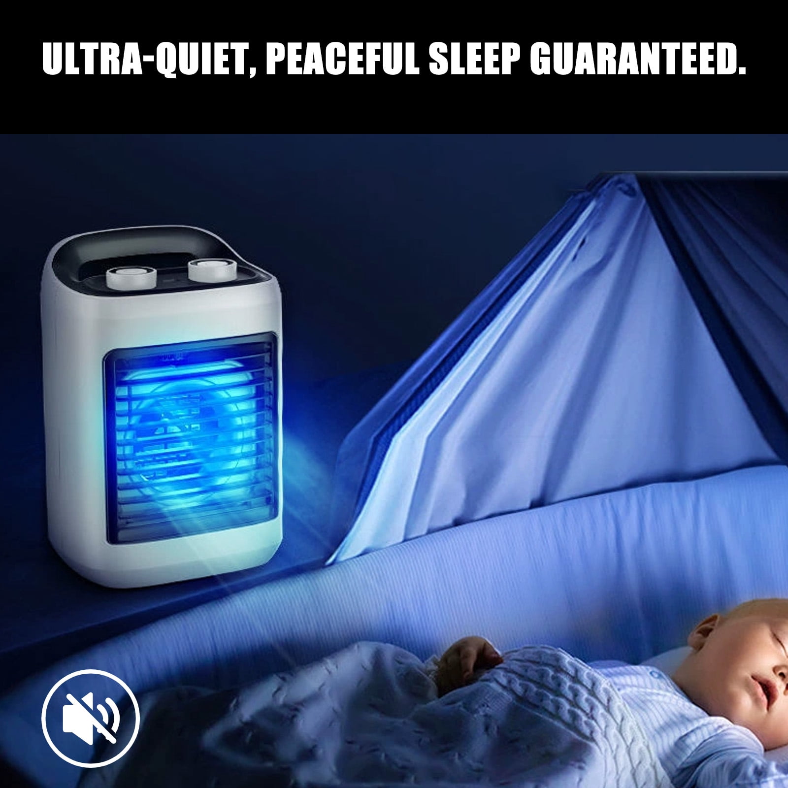 Rechargeable Compact Rechargeable Cooling Fan 180ml Ice Bag Technology 3 Adjustable Speeds For Home Vehicles Indoor Use