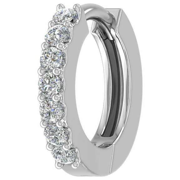 0.13 Carat 7-Stone Diamond Nose Pin in 14K White Gold (I1-I2 Clarity)