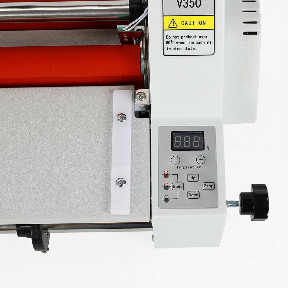 13“ Laminator Machine, Commercial 35cm Four Rollers Hot and Cold Single and Dual Sided Thermal Laminating Machine