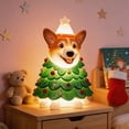 thumbnail image 4 of Clearance! Light Up Christmas Tree Corgi with Star Hat, Waterproof Glowing Blow Mold Puppy Figurine for Desk Yard Decor, Christmas Decor, Home Gift, 4 of 8