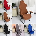 thumbnail image 4 of Stretchy Back Chair Cover for Home Office Computer Armchair Seat Soft Covers, 4 of 5
