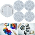 thumbnail image 1 of Honeycomb Coaster Resin Molds Set, 4Pcs Coaster Silicone Molds For Epoxy Resin With Storage Box Mold, Coaster Molds For Resin Casting, Epoxy Mold For DIY Resin Crafts, Cup Mats, Home Decoration, 1 of 4
