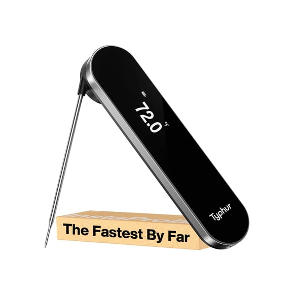 Typhur InstaProbe (Moins de 0,6 Secondes) Thermomètre à Viande Professionnel Numérique, Thermomètre à Lecture Instantanée avec Écran OLED, Étanche IP67 pour Grill