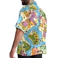 thumbnail image 3 of Atlas Men's Short Sleeve Hawaiian Shirt, Poplin Casual Printed Button Down, Summer Beach Unisex Shirts, 3 of 6