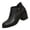 Black, variant on Women's Ankle Boots Low Heels Chunky Booties Fashion Dressy Ankle Booties Classic Pointed Toe Leather Pumps Boots Fashion Slip On Work Office Block Heeled Dress Shoes Black 10 Wide