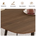thumbnail image 5 of 5 Piece Dining Table Sets,Wood Dining Table& Leather Modern Dining Chairs Set of 4, Round Corners (1Table with 4 Brown Chairs), 5 of 6