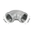 thumbnail image 2 of Unique Bargains 3/4 NPT Female Thread 90 Degree Elbow Pipe Fitting 304 Stainless Steel, 2 of 5