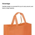 thumbnail image 4 of Uxcell Reusable Non-Woven Tote Bags Vertical Style Party Wedding Bag, Orange 10 Pack, 4 of 5