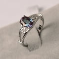 thumbnail image 3 of Alexandrite ring oval cut Jun birthstone silver solitaire engagement ring for women, 3 of 3