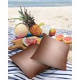 thumbnail image 3 of Pack of 2 Outdoor Pillow Covers, Maroon Brown Ombre Solid Color Gradient Modern Art Waterproof Square Throw Pillowcase Cushion Decorative Pillow Covers for Couch Patio Tent, 20x20 in, 3 of 6