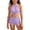Purple, variant on Ticikt Girl's 2 Piece Tankini Swimsuit Textured Twist Front Ruched Ruffle Bikini Set Bathing Suits,Color:Blue,Size:15-16 Years