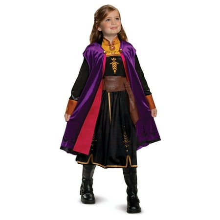 Frozen 2 Anna Deluxe Girl's Halloween Fancy-Dress Costume for Child, Toddler L