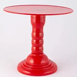 Grupo Mirandinha - Adjustable Plastic Cake Stand - 4 Heights, Elegant & Reusable - Red Design