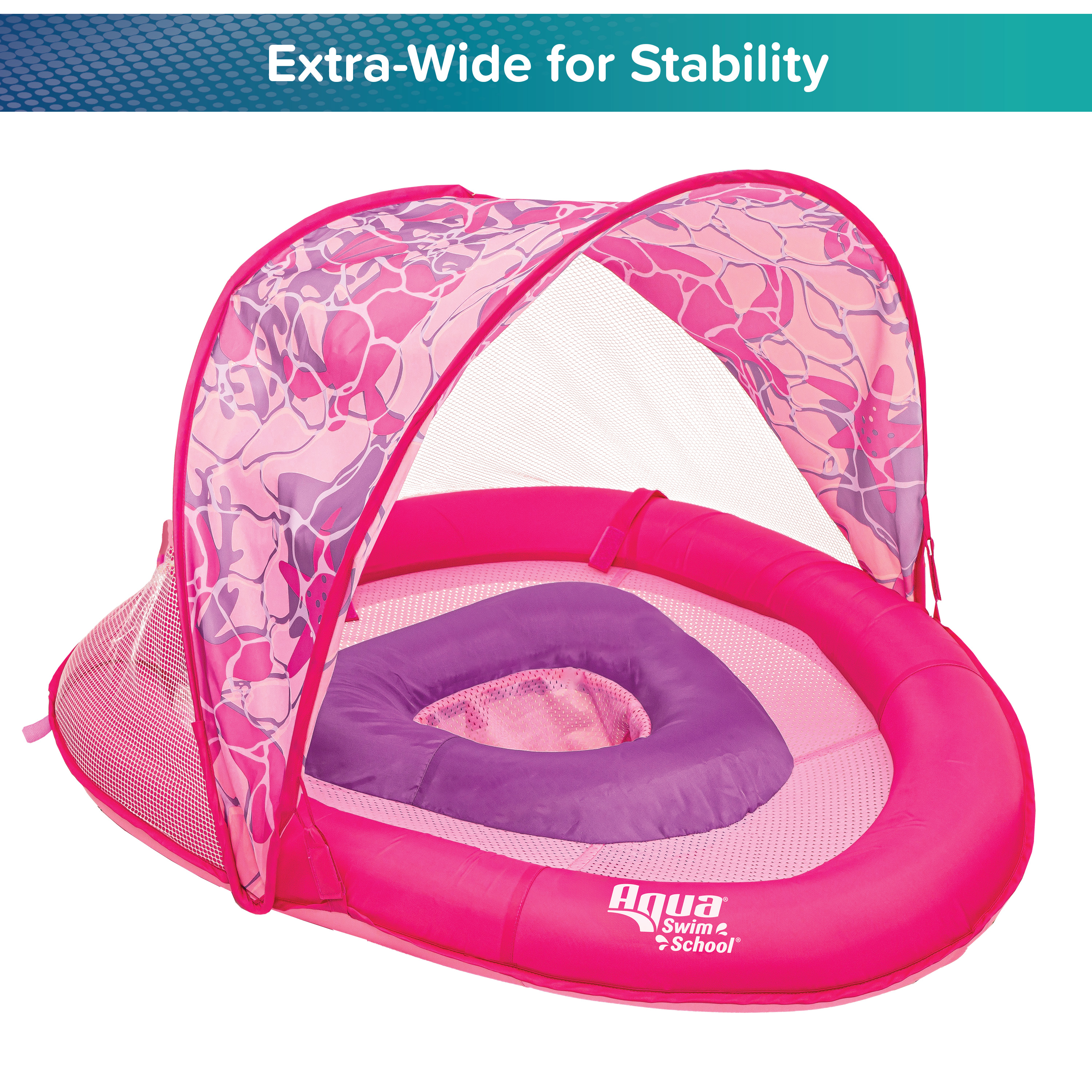 SwimSchool Grow-with-Me Baby Boat Float Pink Turtle photo 7