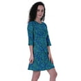 thumbnail image 2 of Moomaya Women's Printed Round Neck FlareDressW/ Buttons Short Casual SummerDresses, 2 of 5