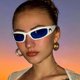 thumbnail image 3 of Nueva Llegada Luna Rectangular Tendencia Gafas De Sol Mujer Hombre Ciclismo Deportes Al Aire Libre Vintage Hip Hop Punk UV400, 3 of 4