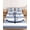 Blue, variant on Twin Sze Fitted Sheet Set - Blue White Striped 2 Piece Bedding Sets 16" Deep Pocket Fitted Sheet with 1 Pillowcase, Navy Blue Beach Nautical Anchor Ocean Coastal Brushed Microfiber Hotel Bed Sheets