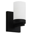 thumbnail image 1 of Whitfield Lighting WL429-1BK Applique Murale avec Verre Blanc, 1 of 2