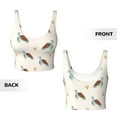 thumbnail image 5 of Haiem Sea Turtle Pattern Womens Sports Bra - U Neck Padded Low Impact Yoga Bra Workout Crop Top Gym Moisture-Wicking Workout Vest -XX-Large, 5 of 9