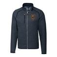 thumbnail image 2 of Men's-Cutter & Buck  Heather Navy Real Salt Lake Mainsail Sweater-Knit Full-Zip Jacket, 2 of 3