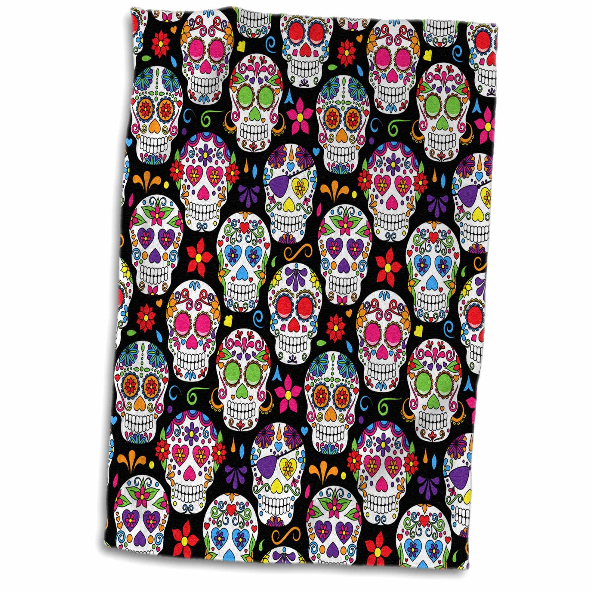 Bewitched Sugar Skull Kitchen Towels Set of 2
