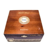Perla del Mar Double Toro Maduro Empty Wood Cigar Box 7.5" x 7" x 3.5"