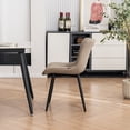 thumbnail image 2 of YOUNIKE Dining Chairs with Metal Legs Wing Backrest Set of 2 Upholstered Dinner Side Chair, Khaki, 2 of 10