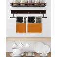 thumbnail image 3 of Orange Black Kitchen Dish Towels for Drying Dishes Set of 2, Farmhouse Striped Modern Abstract Art Waffle Weave Microfiber Hand Tea Bathroom Towels Quick Dry & Absorbent Towel 15.7x23.6, 3 of 7