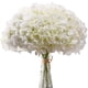 thumbnail image 1 of 5 uds. Cabezas de hortensias de seda Exoment con tallos, cabezas de flores artificiales blancas, centro de mesa de boda DIY, decoración para fiesta en casa y Baby Shower, 1 of 5