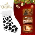 thumbnail image 4 of Coolnut Cow Print Christmas Stocking, Personalized Large Candy Stocking, Xmas Stockings Decoration Hanging Gift for Family Holiday Party Ornaments Decor Fireplace, 4 of 7