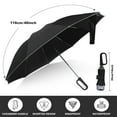 thumbnail image 4 of HLONK Inverted Umbrella with Carabiner Handle  Wind Proof Umbrellas For Rain  46 Inch Portable Reverse Folding Umbrella  Car Umbrella for Women Men  10 Ribs, 4 of 4
