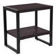 thumbnail image 1 of Thompson Collection Charcoal Wood Grain Finish End Table with Black Metal Frame, 1 of 3