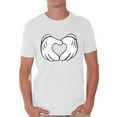 thumbnail image 1 of Awkward Styles Cartoon Hands Heart Shirt for Men Valentine Heart Men's T Shirt Cute Valentine Heart Tshirt Valentine's Day Love Gift Idea for Him Heart Shape Valentines Day Shirt, 1 of 4