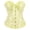 Yellow, variant on Women's Renaissance Corset Top, Lace up Corsets for Halloween Gothic Themed Party Shapewear Bustier Top, Yellow Size L