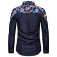 thumbnail image 1 of Pompotops Spring And Autumn New Men's Stitching Fake Cloak Printing Long-sleeved Shirt on Sale, 1 of 3