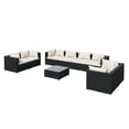 thumbnail image 3 of Casafoyer 9 Piece Patio Lounge Set with Cushions Poly Rattan Black, 3 of 3