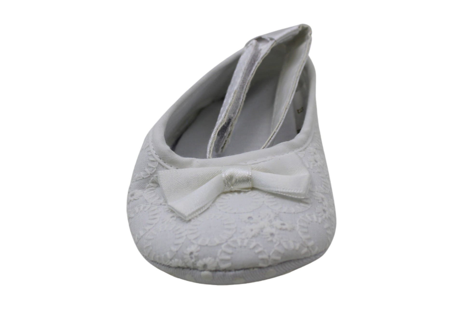 Delebao Baby Girl Infant Satin Mary Jane Baptism Shoes Dance Ballerina Slippers
